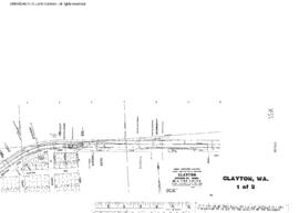 Plat Map of Great Northern Facilities at Clayton, Washington, 1965