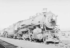 Northern Pacific steam locomotive 1831 at Livingston, Montana, in 1954.