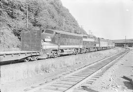 Burlington Northern diesel locomotive 6508C at Tacoma, Washington in 1970.