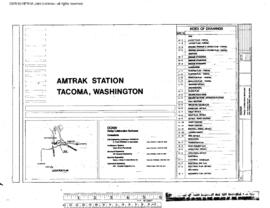 Amtrak Engineering Drawing, Amtrak Depot at Tacoma, Washington, 1983