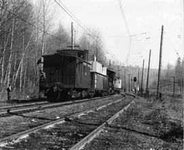 Pacific Coast Railroad work train at Indian, Washington in 1947.