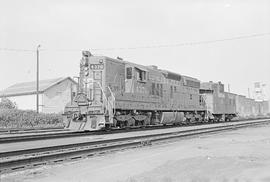 Southern Pacific Railroad diesel locomotive number 4370 at Eugene, Oregon in 1974.