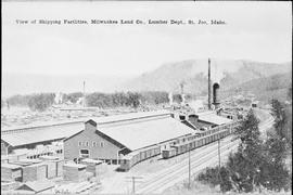 Chicago, Milwaukee, St. Paul & Pacific Railroad Company warehouse at St. Joe, idaho, circa 1910.