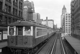 Chicago Transit Authority streetcar at Chicago, Illinois in 1964.