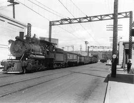 Pacific Coast Railroad freight train at Renton, Washington, circa 1942.