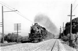 Northern Pacific steam locomotive 2264 at Black River, Washington, in 1945.