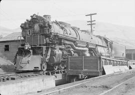 Northern Pacific steam locomotive 5139 at Missoula, Montana, circa 1953.