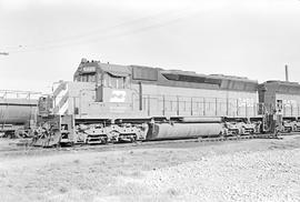 Burlington Northern diesel locomotive 6485 at Auburn, Washington in 1971.