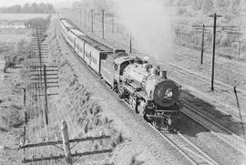 Northern Pacific troop train at Allentown, Washington, in 1946.