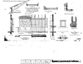 Northern Pacific Engineering Drawing, Depot at Trident, Montana, 1910