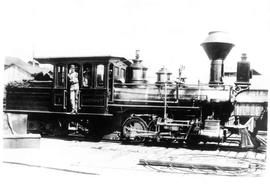 Seattle and Walla Walla Railroad steam locomotive number 1, A. A. Denny, at Seattle, Washington, ...