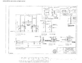 Great Northern Engineering Drawing, Diesel Service Building at Interbay, Washington, 1970