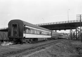 Canadian National Railway Company passenger train at Vancouver, British Columbia in May 1964.