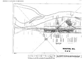 Plat Map of Great Northern Facilities at Monitor, Washington, 1932