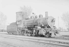 Northern Pacific steam locomotive 1213 at Dilworth, Minnesota, in 1954.