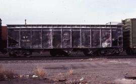 Northern Pacific hopper car number 72136 at Albuquerque, New Mexico, in 1979.