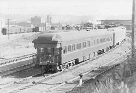 Northern Pacific Railroad Business Car at Tacoma, Washington, circa 1935.