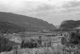 Canadian Pacific Railway freight train at Castlegar, BC on August 14, 1974.