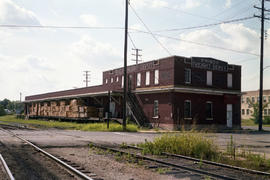 Burlington Northern freight depot at Fort Smith, Arkansas in 1982.