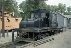 Chesapeake & Ohio Electric Locomotive and Caboose at Noblesville, Indiana in July, 1986.