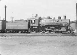 Northern Pacific steam locomotive 29 at Butte, Montana, in 1949.