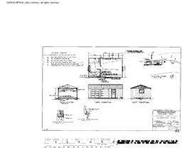 Northern Pacific Engineering Drawing, Section Tool House at Stampede, Washington, 1969