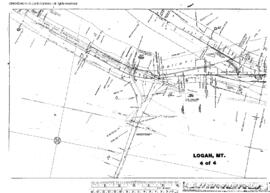 Plat Map of Northern Pacific Facilities at Logan, Montana, 1932