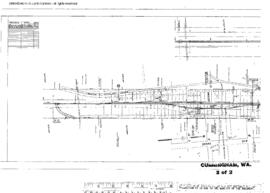Plat Map of Northern Pacific Facilities at Cunningham, Washington, 1953