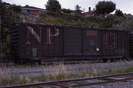 Northern Pacific 50.5-foot, double-door box car 390066 at Bellingham, Washington, in 1982.