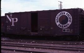 Northern Pacific box car 8876 at Albuquerque, New Mexico, in 1978.