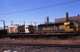 Northern Pacific flat car 66126 at Denver, Colorado, in 1990.