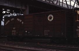 Northern Pacific box car 28014 at Denver, Colorado, in 1970.