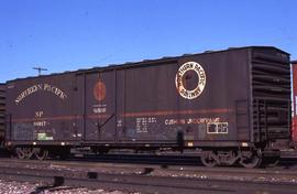 Northern Pacific 50-foot, single plug door refrigerator car 96017 at Albuquerque, New Mexico, in ...