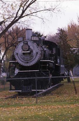 Northern Pacific 1354 on display in Pasco, Washington in 1988.