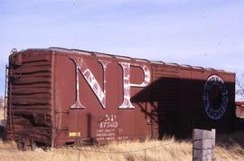 Northern Pacific box car 47569 at Trinchera, Colorado, in 1981.