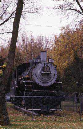 Northern Pacific 1354 on display in Pasco, Washington in 1988.