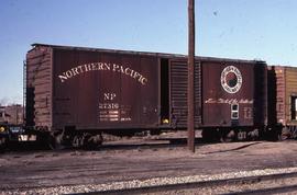 Northern Pacific box car 27316 at Denver, Colorado, in 1982.