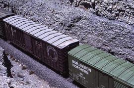 Northern Pacific box car number 5069 at Abo Canyon, New Mexico, in 1982.