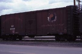 Northern Pacific box car 26969 at Longmont, Colorado, in 1978.