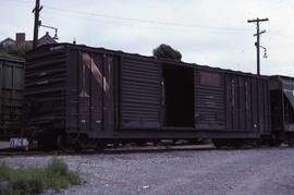 Northern Pacific 50.5-foot, double-door box car 390044 at Bellingham, Washington, in 1982.