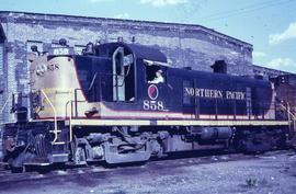 Northern Pacific 858 in Minneapolis, Minnesota, in 1968.