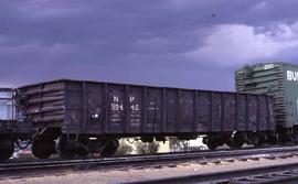 Northern Pacific gondola car number 59440, at Denver, Colorado, in 1973.