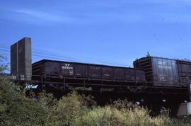 Northern Pacific gondola car number 50599, at Bellingham, Washington, in 1977.