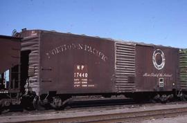Northern Pacific box car 17440 at Albuquerque, New Mexico, in 1980.