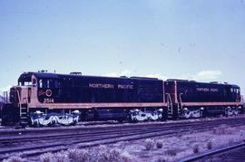 Northern Pacific 2514 and 2500 at Livingston, Montana, in 1965.