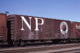 Northern Pacific box car 49170 at Albuquerque, New Mexico, in 1980.