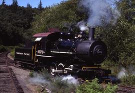 Northern Pacific 1070 turns on the wye at Wickersham, Washington, in 1977.