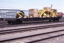 Northern Pacific flat car 62467 at Albuquerque, New Mexico, in 1980.