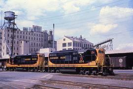 Northern Pacific 214 with Northern Pacific 337 in Portland, Oregon in 1962.