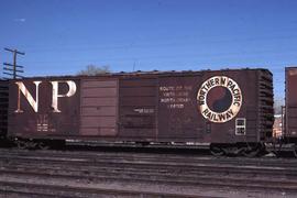 Northern Pacific boxcar 4402 at Albuquerque, New Mexico, in 1978.